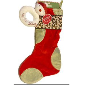 CoCaLo Baby's First Christmas Stocking and Plush Rattle